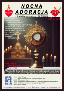 Spotkanie z Panem Jezusem podczas Nocnej adoracji w ciszy