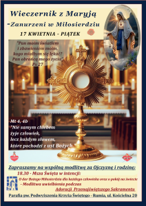 WIECZERNIK Z MARYJA – PIĄTEK G. 18.30